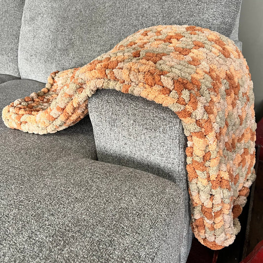Small Chunky Knit Blanket - Ready to Ship