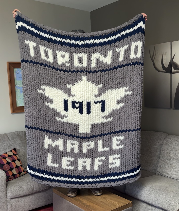Toronto Maple Leafs Medium Blanket PATTERN
